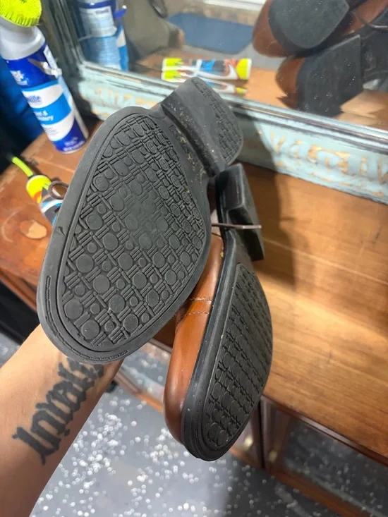 Dockers Tan Leather Cap-Toe Oxfords - Picture 3 of 4